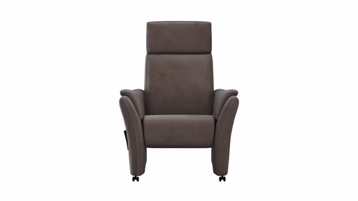 Relaxsessel Arima - Relaxfunktion (motorisch), Kopfteil verstellbar, Stoff, Dunkelbraun