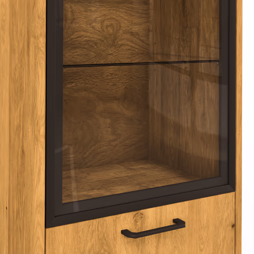 Vitrine Savannah - Wildeiche massiv, natur geölt