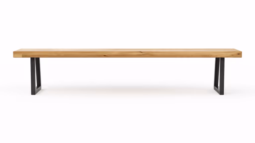 Holzbank Clifton - Breite ca. 220cm, Wildeiche massiv, natur