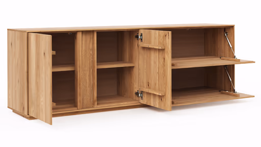 Mediaboard Saratoga - Wildeiche massiv, natur geölt