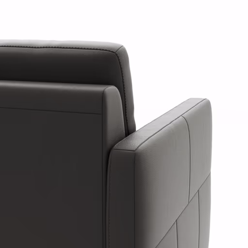 Sessel Arima - Leder, Anthrazit