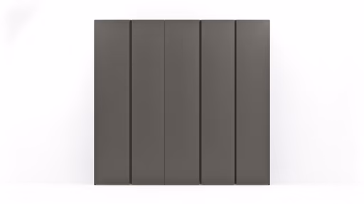 Drehtürenschrank Loretto - B ca. 254 cm, Melamin matt, Anthrazit