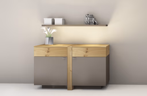 Sideboard Kombination - Lack, Grau