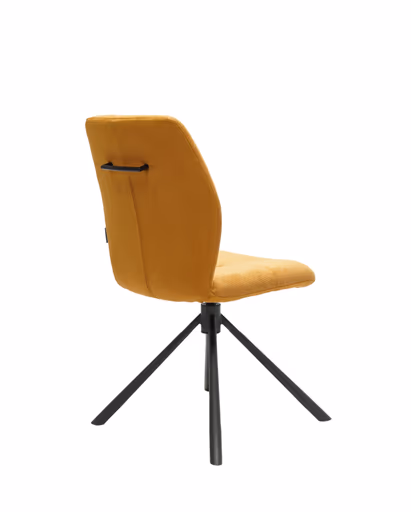 Stuhl MANOA - drehbar, Stoff, Senfgelb