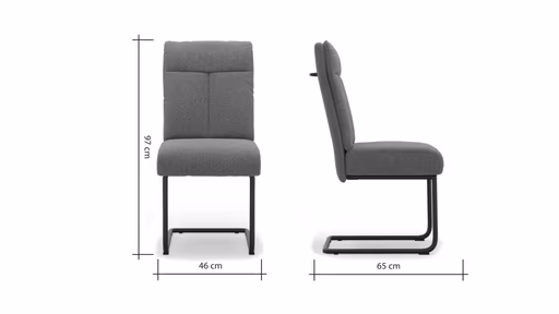 Freischwinger Ravina - Stoff, Olivgrün