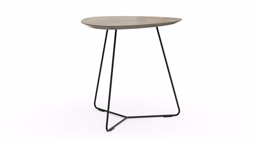 Ecktisch Fano - LBH ca. 59x50x50 cm, HPL Laminat, Grau