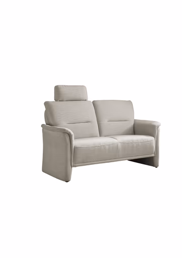Sofa EM Melach - mit Kopfstütze, 2-Sitzer, Stoff, Natur