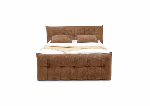 Boxspringbett- Liegefläche ca. 180x200 cm, Stoff, Terracotta