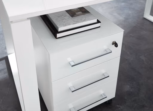 Rollcontainer GWEN - B/H/T ca. 40x55x50 cm, Weiß 