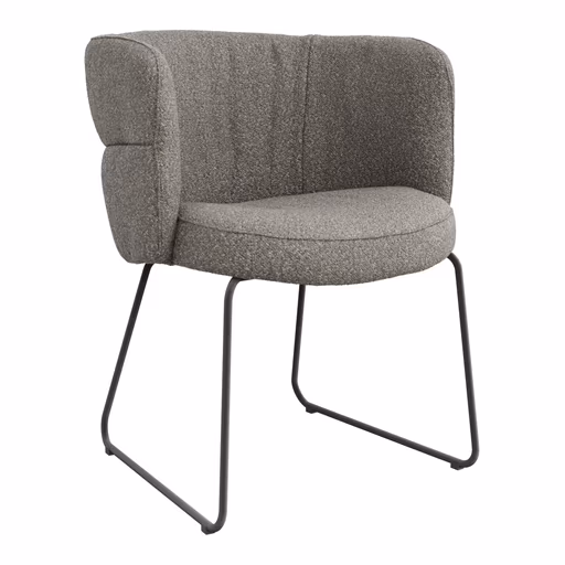 Armlehnstuhl Milana - Stoff, Grau