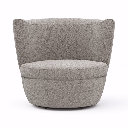 Sessel Cativa -  drehbar, Stoff, Graubeige