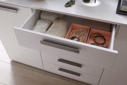 Kommode Viana - Holzwerkstoff, Weiß