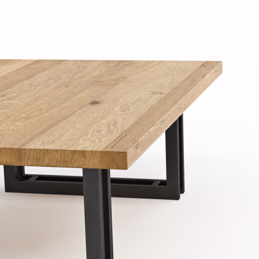 Couchtisch Oakhaven - BHL ca. 80x41x120 cm, Zerreiche massiv, natur geölt