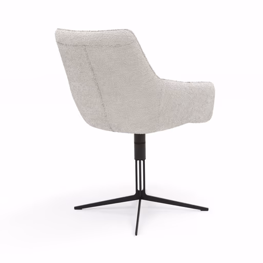 Armlehnstuhl Maluhia - drehbar, Stoff, Hellgrau