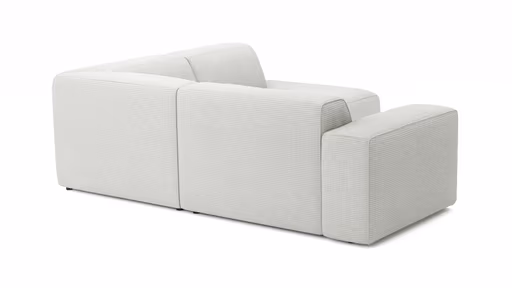 Ecksofa Elementos - 1,5-Sitzer links mit Ecke rechts, Stoff, Weiß