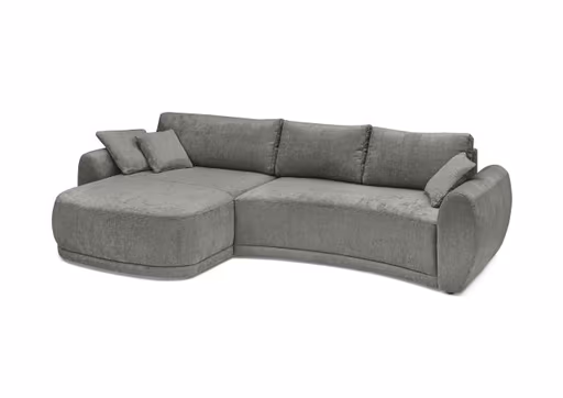 Ecksofa JOSUA - 3-Sitzer, Ecke rechts, Stoff, Dunkelgrau