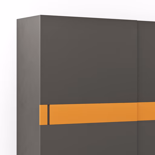 Schiebetürenschrank Loretto - B ca. 280 cm, Lack matt, Dunkelgrau