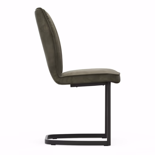 Freischwinger Westmore - Stoff, Dunkelgrün