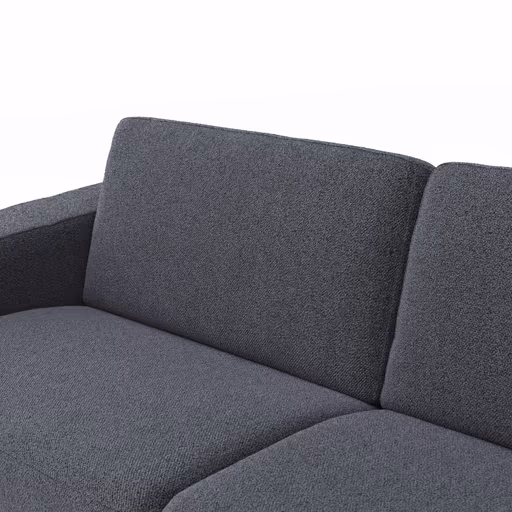 Sofa Nuoro - 3-Sitzer inkl. Schlaffunktion, Stoff, Eisblau