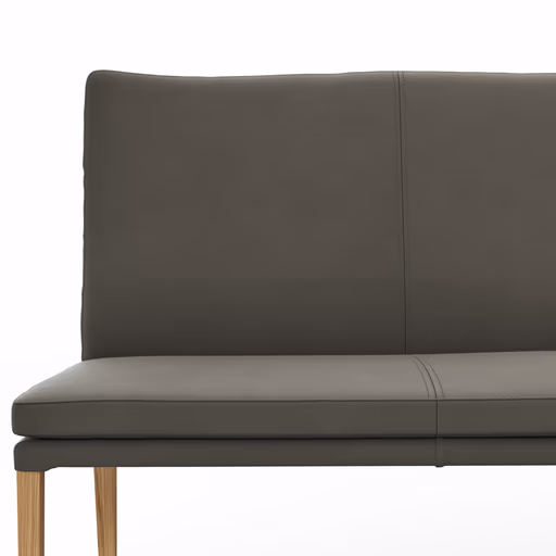 Polsterbank Tuma - Breite ca. 175 cm, Leder, Grau