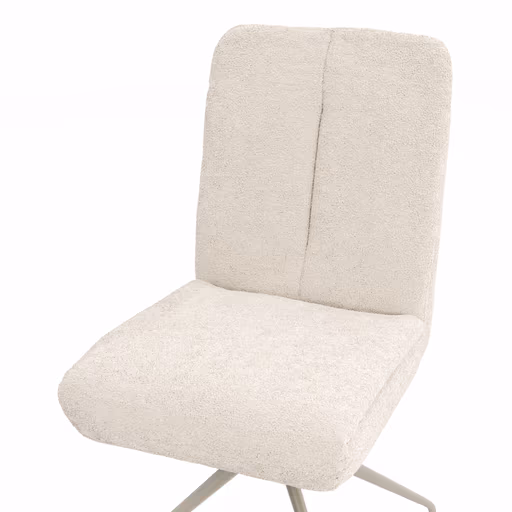 Stuhl Evania - Dreh und Relax-Funktion, hoher Rücken, Stoff, Creme