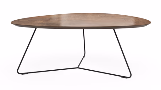 Couchtisch Fano - LBH ca. 96x86x38 cm, HPL Laminat, Bronze