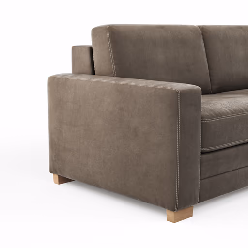Sofa Lakeville 1 - 2-Sitzer inkl. Schlaffunktion, Stoff, Braun
