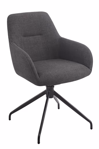 Armlehnstuhl - drehbar, Stoff, Anthrazit