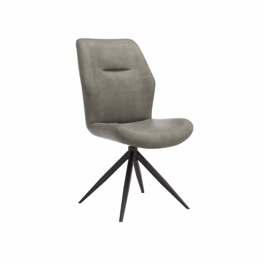 Stuhl Dalyan - drehbar, Stoff, Grau