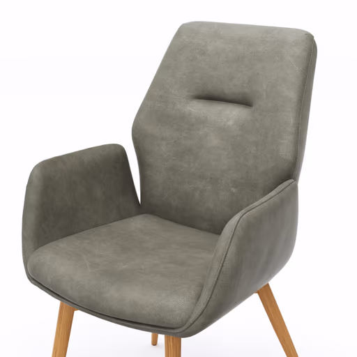 Armlehnstuhl Dalyan - Stoff, Grau