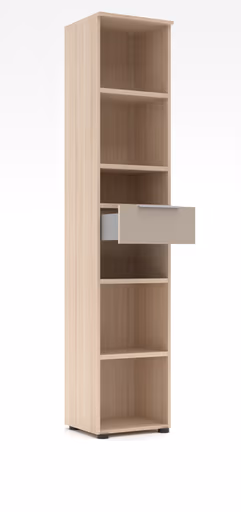 Büroregal - B ca. 40 cm, Riva Eiche Nachbildung, Kaschmir