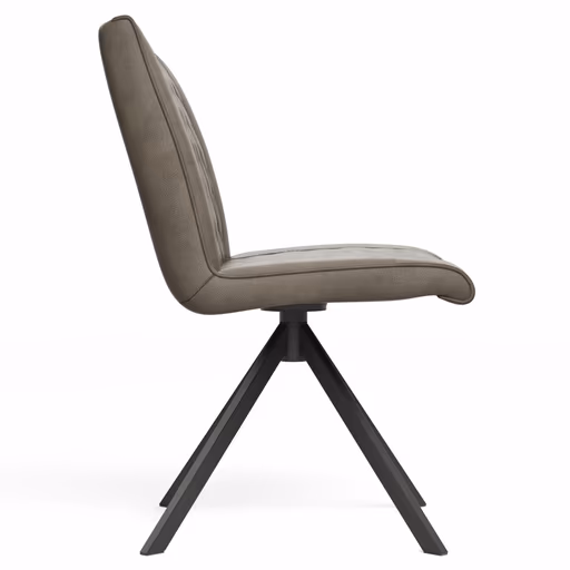 Stuhl Cambridge - drehbar, Leder, Taupe