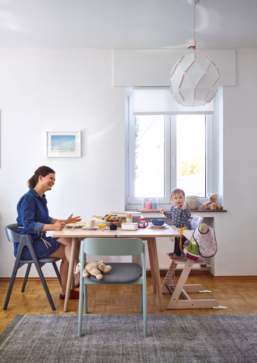 Armlehnstuhl Edge - Buche, Weiß