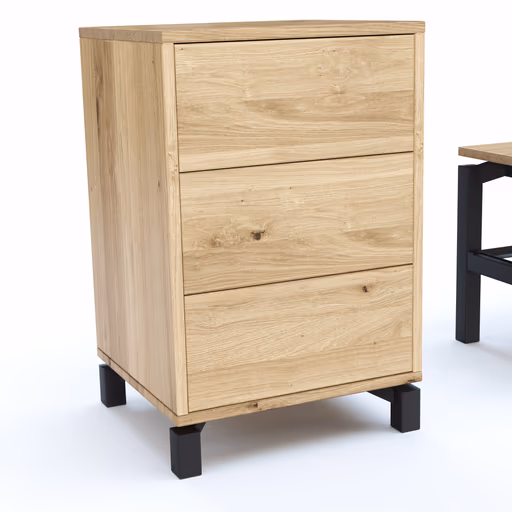 Garderobenkombination Williston - Korpus Wildeiche bianco / Front sandgestrahlt