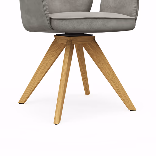 Armlehnstuhl Westmore - drehbar, Stoff, Silberfarben