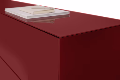 Lowboard - B ca. 181 cm, Bordeauxrot