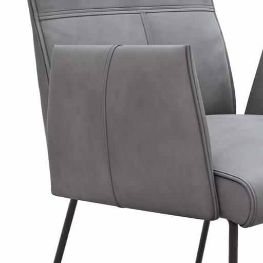 Armlehnstuhl Dinner - Stoff, Grau