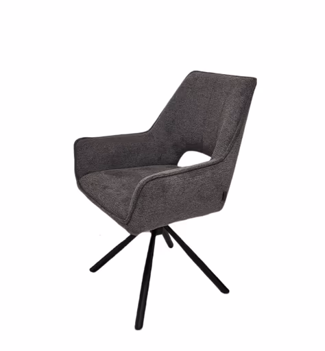 Armlehnstuhl MARESA - drehbar, Stoff, Anthrazit