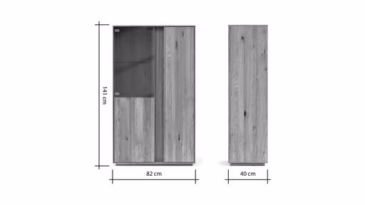 Highboard Saratoga - Wildeiche massiv, natur geölt