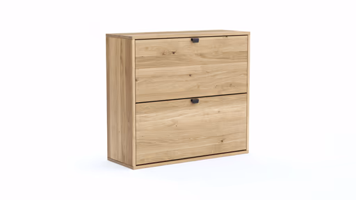 Schuhschrank Williston - Korpus Wildeiche bianco / Front sandgestrahlt