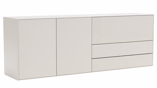 Sideboard Colore - B ca. 200 cm, Lack, Weiß