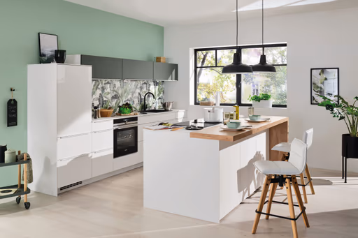 Inselküche 34.190 2 321, Alpinweiß