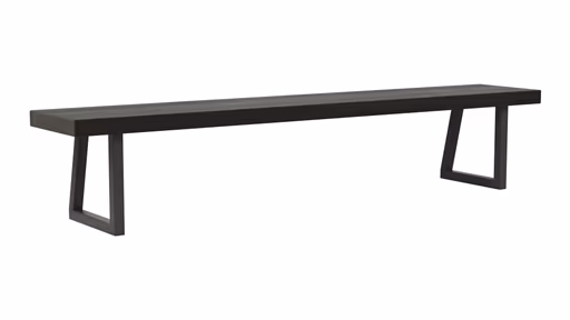 Holzbank Clifton - Breite ca. 220cm, Zerreiche massiv, smoked