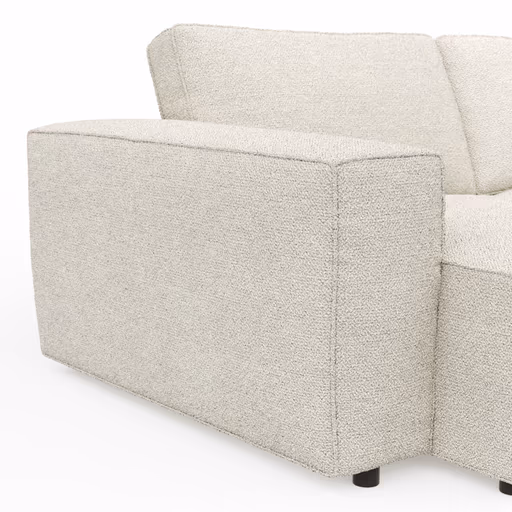 Bigsofa Lilaia - 3-Sitzer Tief, Stoff, Creme