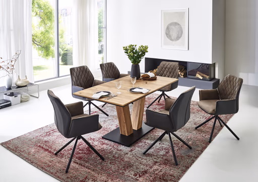 Drehsessel - Stoff, Braun