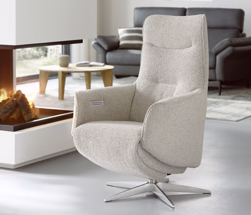 Relaxsessel Riposo - inkl. motorischer Relaxfunktion, Stoff, Graubeige