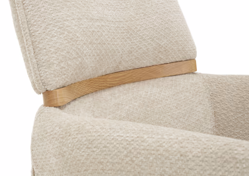 Armlehnstuhl MAROU - drehbar, Stoff, Beige