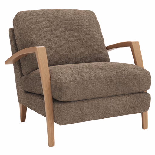 Sessel Karasu - Chic, Stoff, Taupe