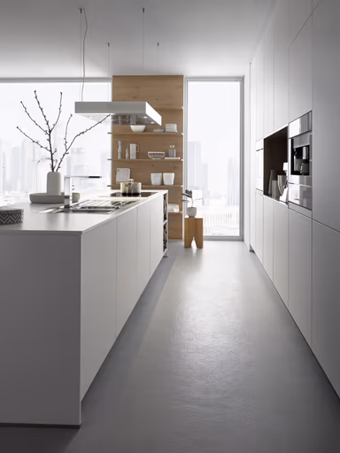 Inselküche 53.190 CO 13 519, Kristallweiß matt Antifingerprint