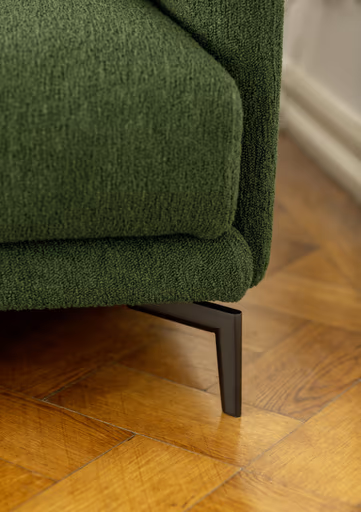 Ecksofa Cuneo - 2,5-Sitzer, Longchair rechts, Stoff, Grün